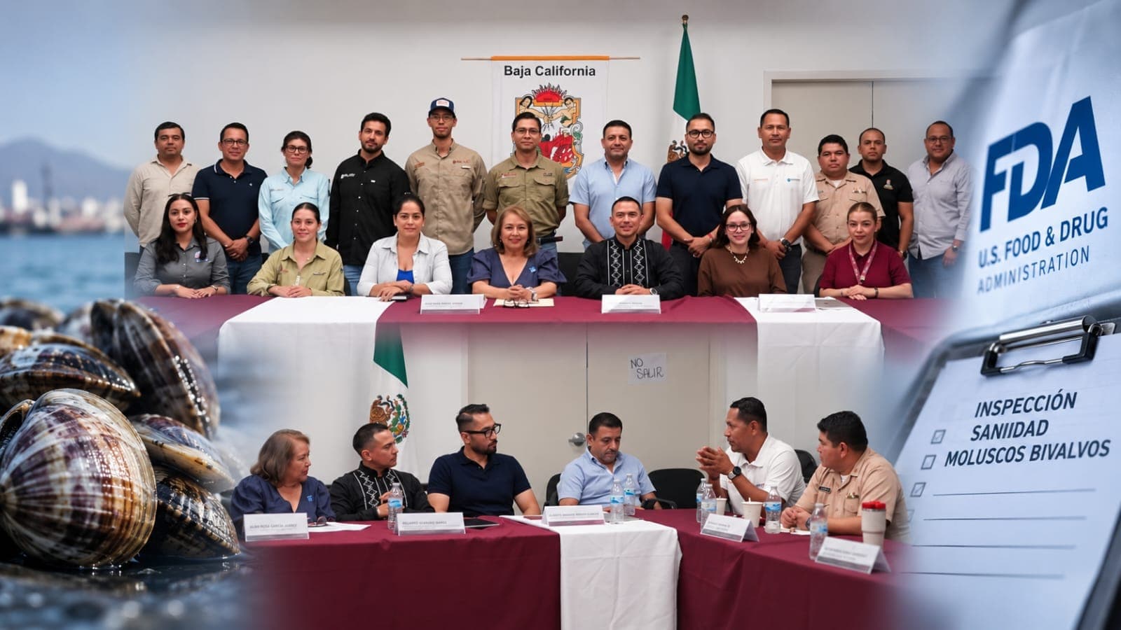 Baja California se prepara para auditoría de FDA a sanidad de moluscos bivalvos