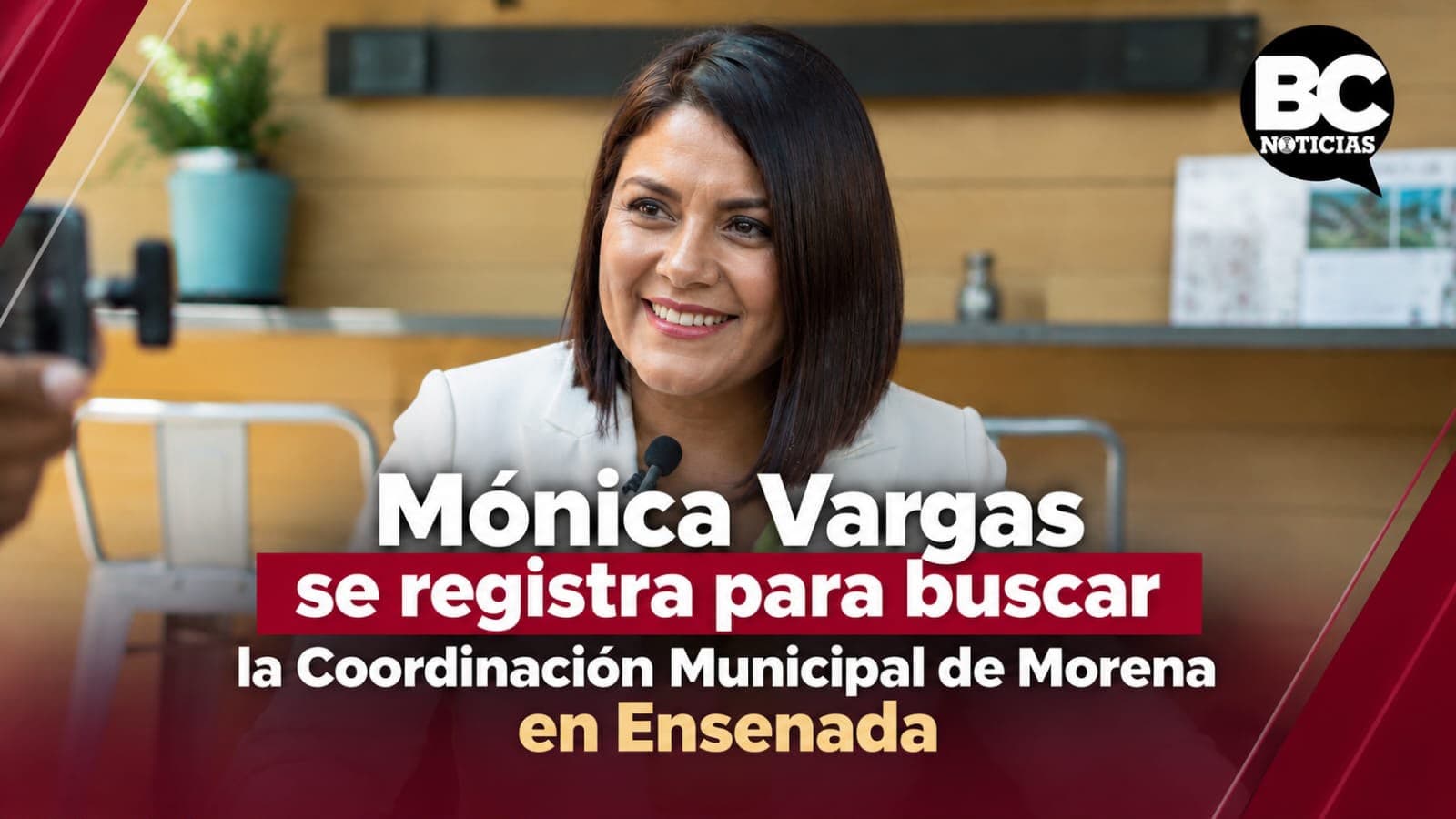 Mónica Vargas se registra para buscar la Coordinación Municipal de Morena en Ensenada