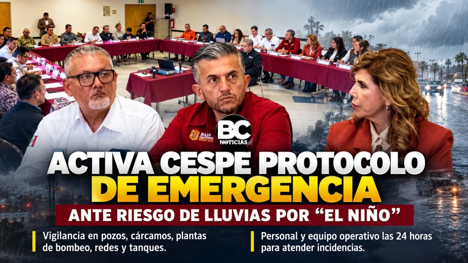 Activa CESPE protocolo de emergencia ante riesgo de lluvias por "El Niño"