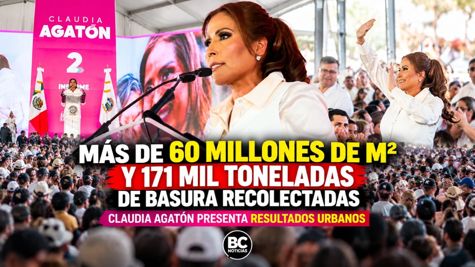 Más de 60 millones de m² atendidos y 171 mil toneladas de basura recolectadas: Claudia Agatón presenta resultados urbanos