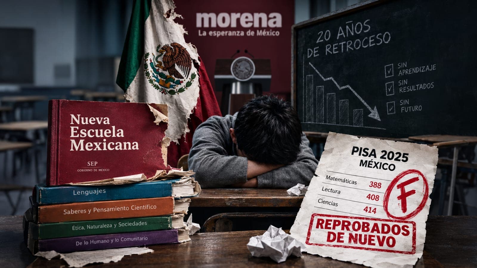 PISA desnuda retroceso educativo de México: matemáticas caen a su peor nivel en más de dos décadas