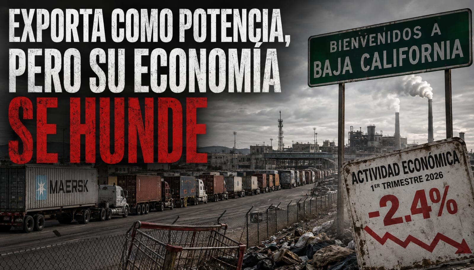 Baja California se hunde entre las economías con peor desempeño del país: cae 1.97% en tres años