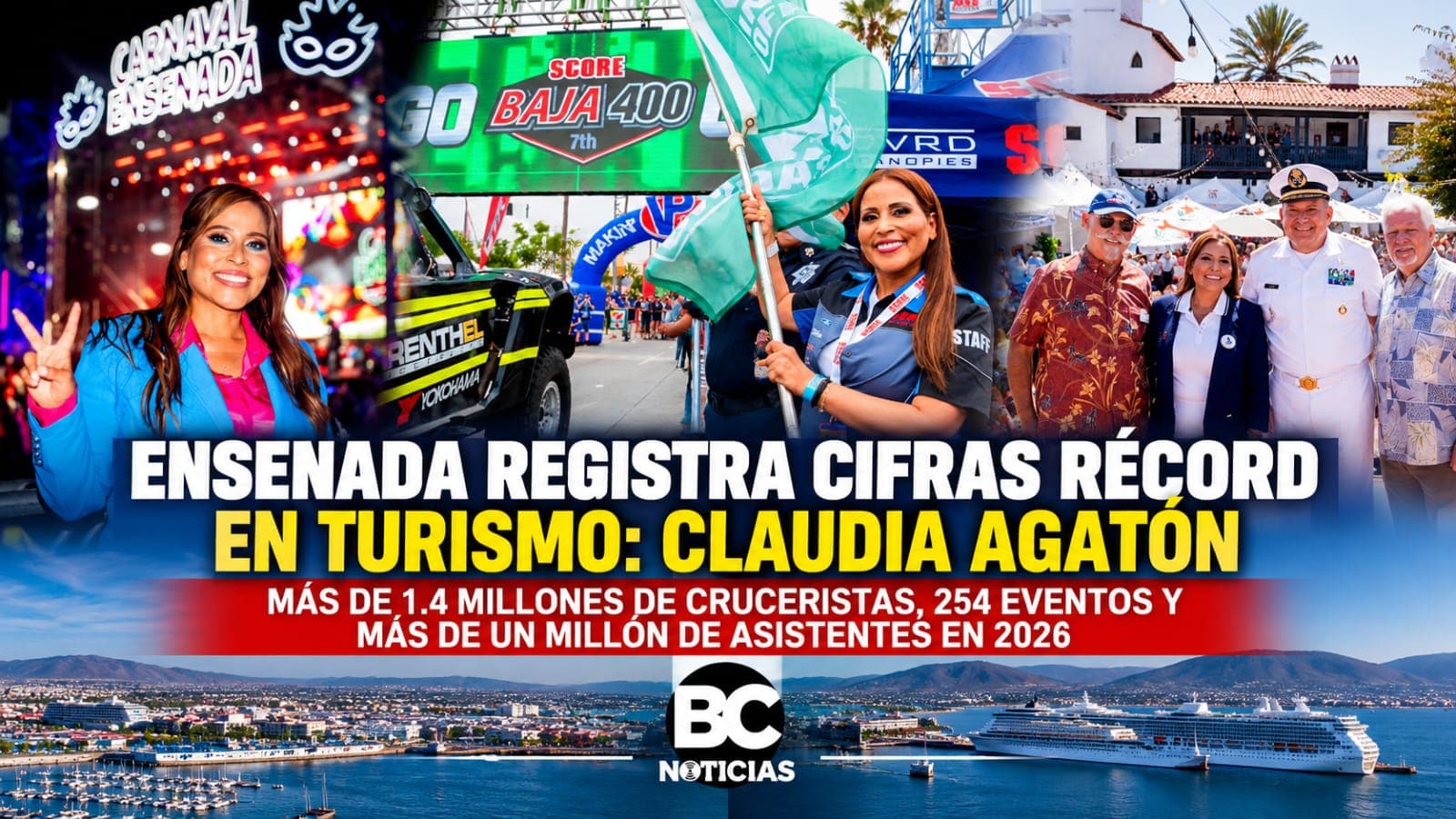 Claudia Agatón destaca cifras récord en materia de turismo en Ensenada