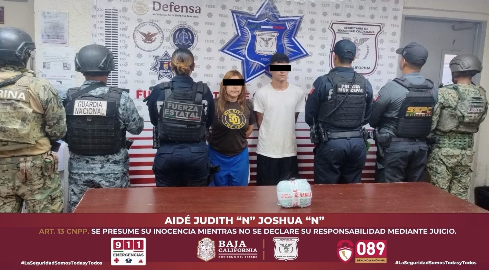 Caen cuatro por presunto narcomenudeo en Mexicali; aseguran más de 226 dosis de droga