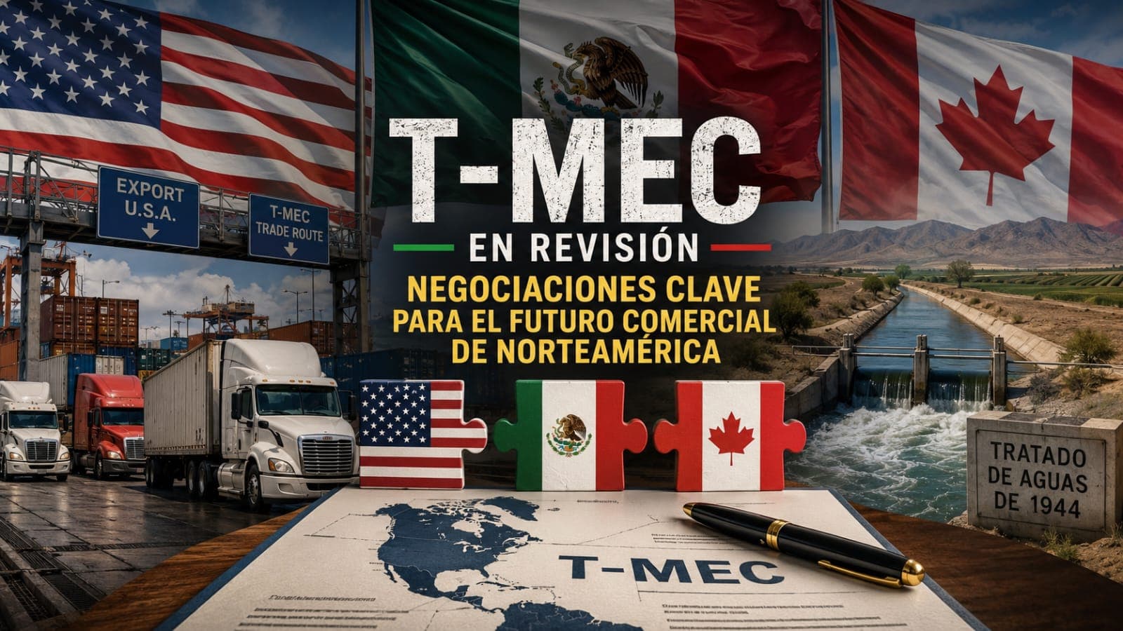 Revisión del T-MEC entra en fase decisiva; EU condiciona acuerdos a seguridad y agua
