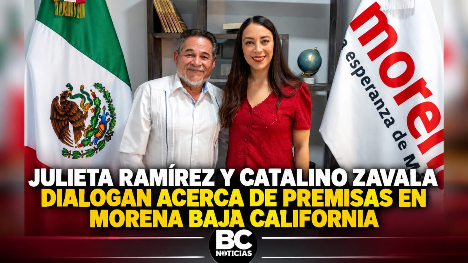 Julieta Ramírez y Catalino Zavala perfilan trabajo territorial y unidad de Morena en BC