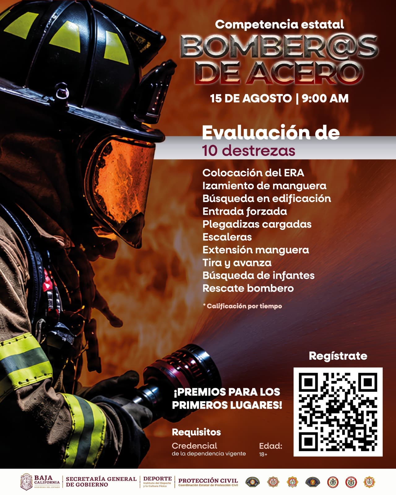 Bomberos de todo Baja California competirán en prueba estatal de alto rendimiento