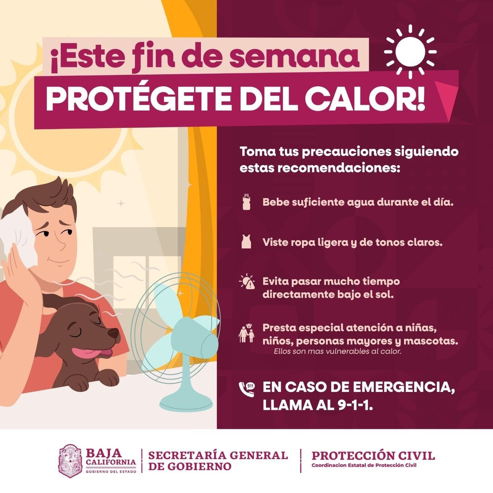 Alerta Protección Civil por calor extremo; Mexicali rebasará los 50 °C este fin de semana