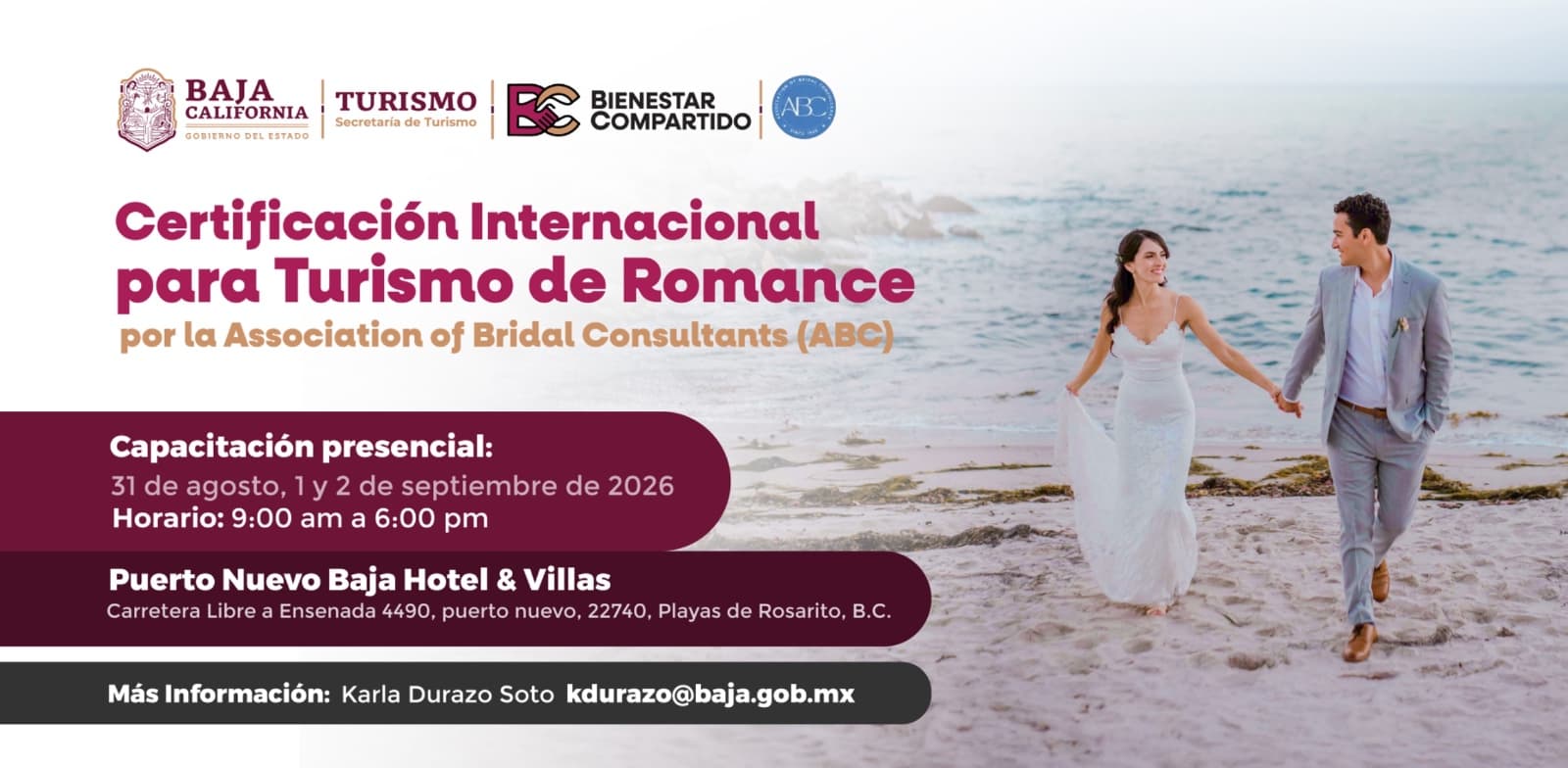 Baja California fortalece al sector de Turismo de Romance con certificación internacional