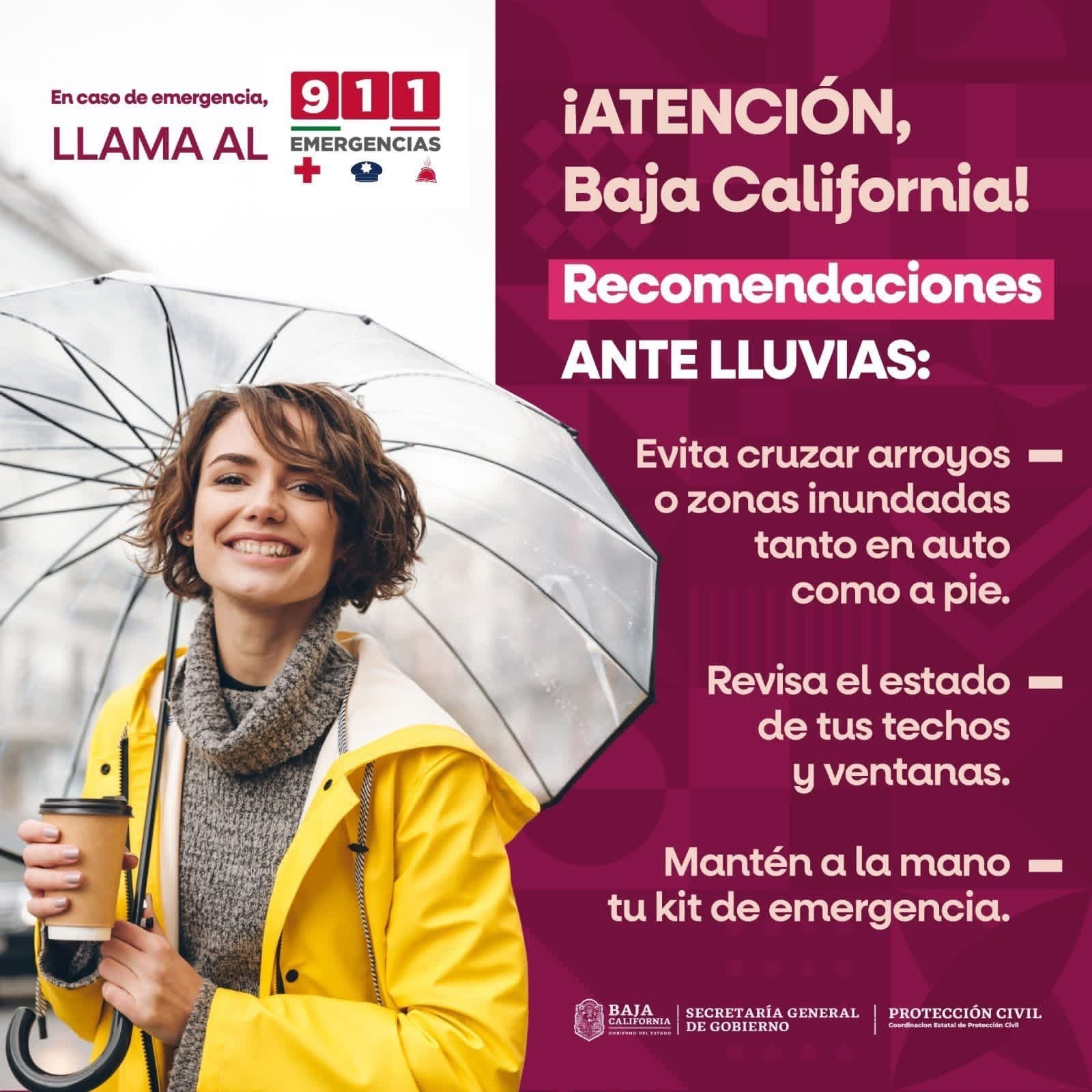 Lluvias, granizo y tormentas eléctricas amenazan a Baja California esta noche
