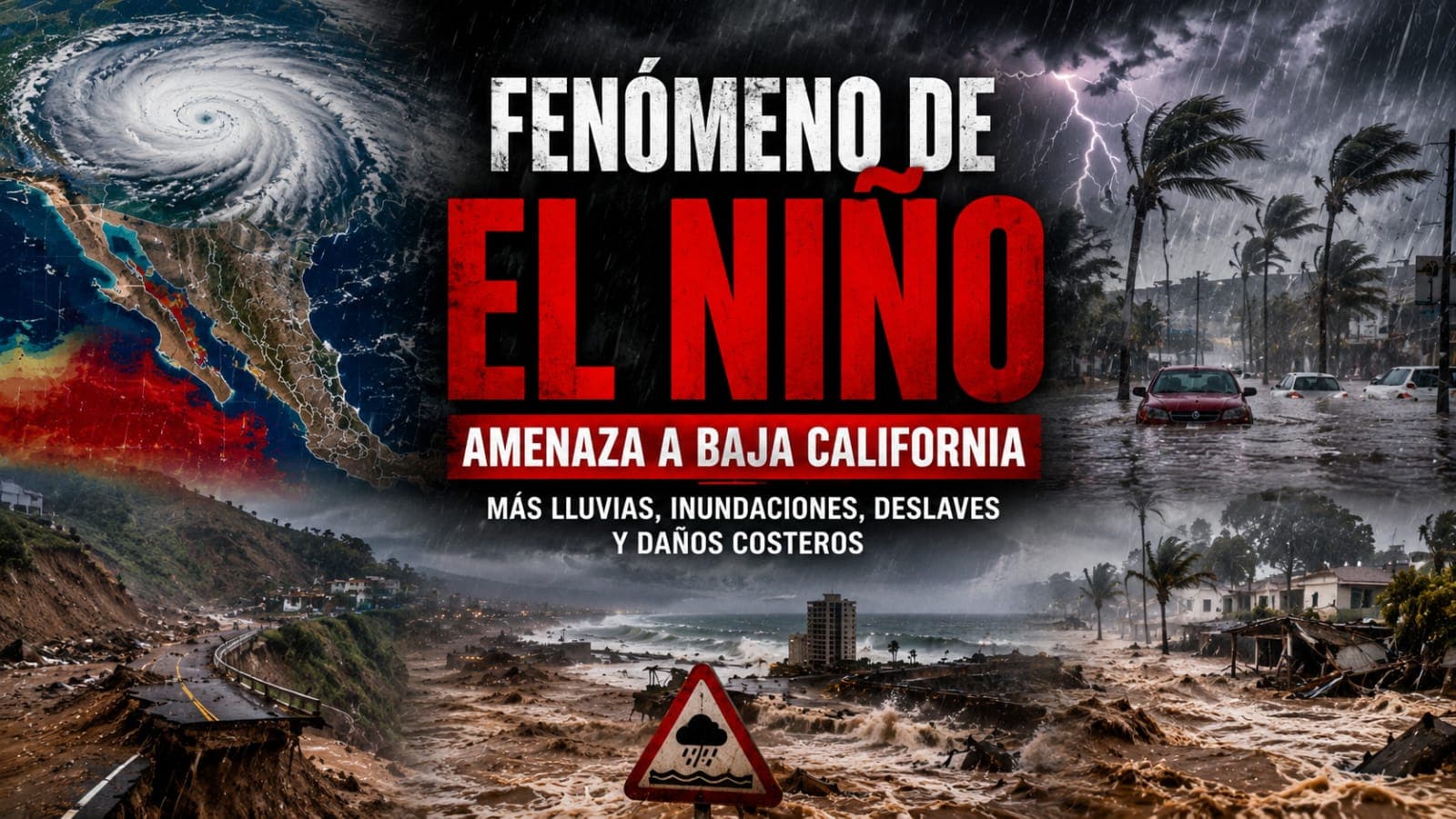 El Niño escala a nivel histórico y pone a Baja California frente a un invierno de riesgo