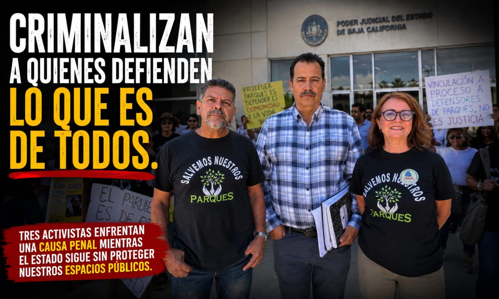 Del abandono oficial al banquillo: tres activistas enfrentan causa por Parque de la Moderna